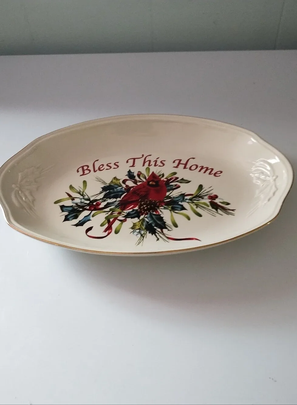 Lenox Winter Greetings Collection Oval Serving Platter